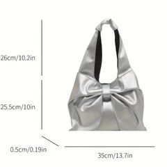 ビッグリボン ショルダー シルバーの画像