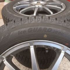 【バリ溝】165/65R15 アイスガード6＋アルミホイール｜状態良好｜タフト等にの画像
