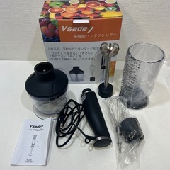 Vsadey 多機能ハンドブレンダー 5役 300W つぶす 混ぜる きざむ 泡立てる 砕く 離乳食 スムージー チョッパー開封後未使用の画像