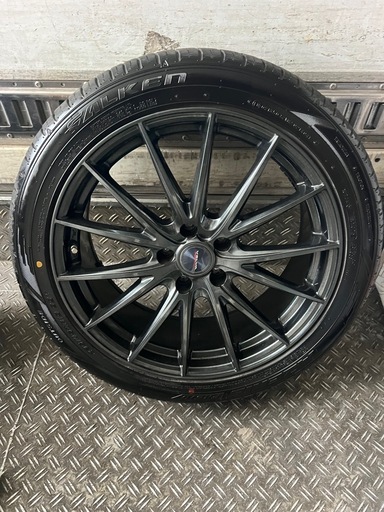 ウェッズ VELVA ヴェルヴァ 19インチ ファルケン 夏タイヤ付き ホイール 235/45zr19 3か月使用 ヴェルファイヤ