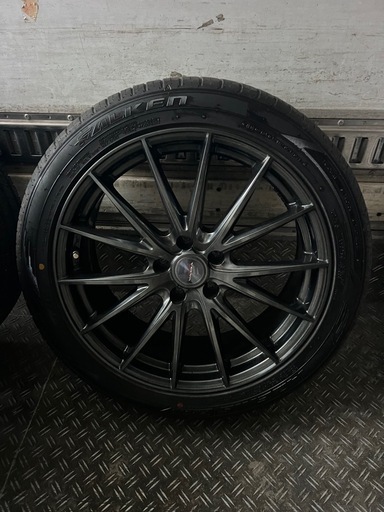 ウェッズ VELVA ヴェルヴァ 19インチ ファルケン 夏タイヤ付き ホイール 235/45zr19 3か月使用 ヴェルファイヤ WEDS（ウェッズ） 4本セット VELVA SPORT2 ヴェルヴァ スポルトツー 19