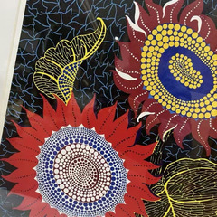 草間彌生Yayoi Kusama版画 向日葵 サイン入り版画の画像