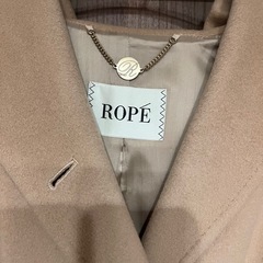 ROPE ロペ　ベージュ ロングコート フード付き　カシミア混の画像