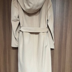 ROPE ロペ　ベージュ ロングコート フード付き　カシミア混の画像