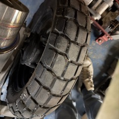 エイプ50 100 ブロックタイヤ 120/80-12 前後セットの画像