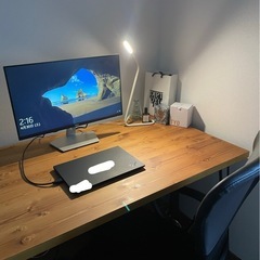 天然木テーブル デスクの画像