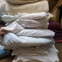 古シーツ、古敷布団カバー、古掛け布団カバーの画像