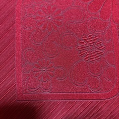 【高級 ぶどう柄織地 座布団 5枚組】房付き / 標準サイズ / エンジ色の画像