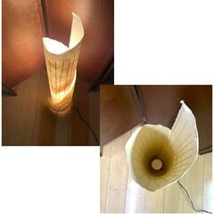 Fores 林工芸 大型スタンドライト RASEN らせん S-604 創作手すき和紙 竹ひご入 モダン 日本製 調光付照明 ライト 置き型 ホテル旅館行灯の画像