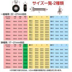 キャスター 交換キット タイヤ 4個セット スーツケース 修理 交換 ノコギリ付き 台車 キャリー 部品 車輪 ホイール 直径 40mm 45mm 50mm 54mm 60mm 64mmの画像