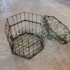 ガーデニング オーナメント 鳥かご バードゲージ 吊り下げ インテリア オブジェ 装飾用 /HJ-0572 1Fの画像