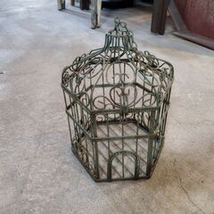 ガーデニング オーナメント 鳥かご バードゲージ 吊り下げ インテリア オブジェ 装飾用 /HJ-0572 1Fの画像