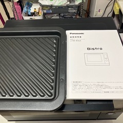 ロ 2511-467 Panasonic スチームオーブンレンジ NE-BS6A-K 2023年製 通電確認済み オーブントレイ・説明書付き 中古の画像