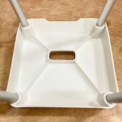 パール金属 スタイルピュア バススツール 40cm ホワイト H-4338の画像