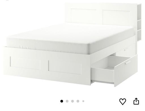 (値下げ済)IKEA BRIMNES ダブルベッド