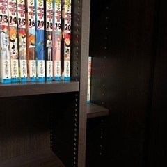 ニトリ　飾れるディスプレイ扉付きスライド書棚　大型タイプの画像