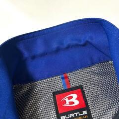 【一部汚れあり / BURTLE】ジャケット 秋冬用 裏綿ツイル ブルー Lの画像