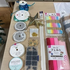 裁縫　生地　リボンの画像