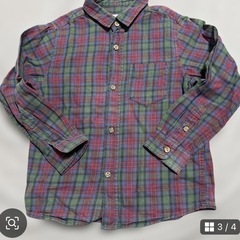 ZARA BOYS チェック柄長袖シャツ 3/4サイズ　100cm
の画像