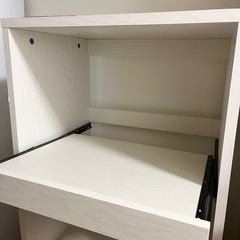 レンジ台 キッチン収納 引き出しタイプ ホワイト シャビーシックの画像