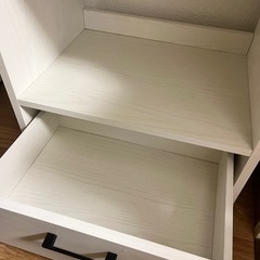 レンジ台 キッチン収納 引き出しタイプ ホワイト シャビーシックの画像