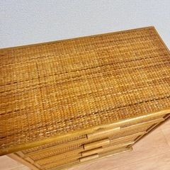 ラタン製4段チェストの画像