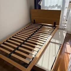 無印良品　ベッドフレーム　マットレス セミダブルの画像