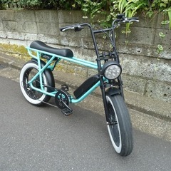 引き取り希望　BRONX BUGGY SHADE OF PALE ブロンクスバギー シェイドオブペール　累積走行距離：500キロ以内　電動アシスト自転車　ファットバイク　シートは、ロングかショートタイプのどちらかを選んで下さい。の画像