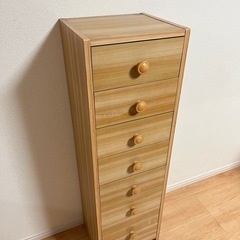 木製スリムチェスト7段　棚　引き出し　収納　の画像
