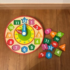 メリッサ&ダグ　木製　時計のおもちゃ　数字　型はめ　　の画像