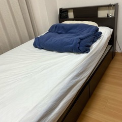 *商談中【無料12/14引渡し】シングルベッド｜ダークブラウン の画像