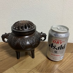 金属製三足お香入れ　香炉 置物 風水の画像