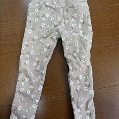 branshes 花柄スリムフィットパンツ 100cm ブラウン スキニーの画像