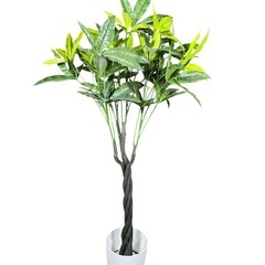 フェイクグリーン パキラ ねじり幹 大型 観葉植物 鉢付き インテリア グリーン の画像