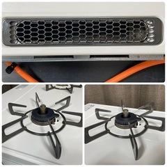 Rinnai/リンナイ ガステーブル KG66VTWL 2021年製 LPガス用 左強火力 グリル付き　点火確認済の画像