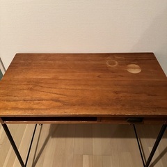 アンティーク調デスク 幅86cm 引出し付き 北欧ヴィンテージ風 ANTE アンテの画像