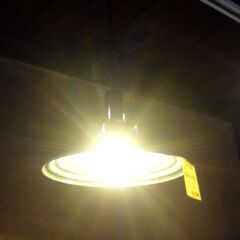 【昭和レトロ】ペンダントライト　アルミ製傘　LED電球付きの画像