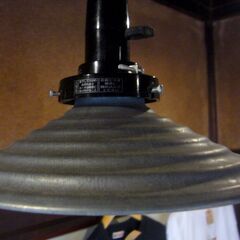 【昭和レトロ】ペンダントライト　アルミ製傘　LED電球付きの画像