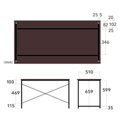ダークブラウンデスクの画像