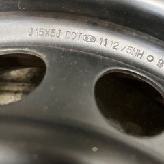 トヨタ純正？マッドブラック塗装鉄チンホイール の画像