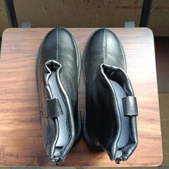 新品 22.5cm レディース ブーツ ブラック 厚底 シューズ サイドゴア 識別番号:【B134-S】の画像