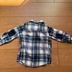 H&M チェック柄エルボーパッチシャツの画像