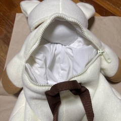 キッズ ぬいぐるみ型 リュックサック 毛布付きの画像