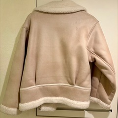 【薄い汚れあり】ムートンライダースコートの画像