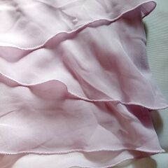 Ruching ラベンダー エアリースカート ハイローヘム 膝丈 サイズMの画像