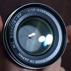 良品 minolta mc rokkor pf 55mm f1.7 分解清掃済の画像