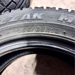 バリ溝スタッドレス組込工賃込み　155/65r13155/65r13の画像