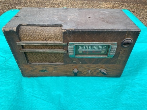 昭和 戦後初期 真空管ラジオ 富士無線 Radio Fuji SUPER RADIO ジャンク 現状品