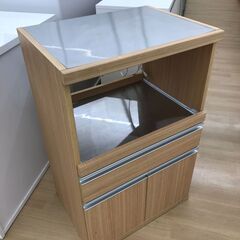 A-591【リユースのサカイ野々市店】ジモティ来店特価‼ レンジ台 木目調 ベージュ クリーニング済みの画像