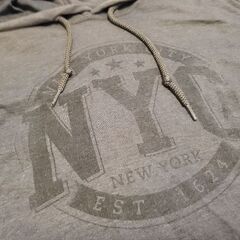 NYで購入 古着 NYC ロゴプリント パーカー Mサイズ メンズ 紳士 服の画像